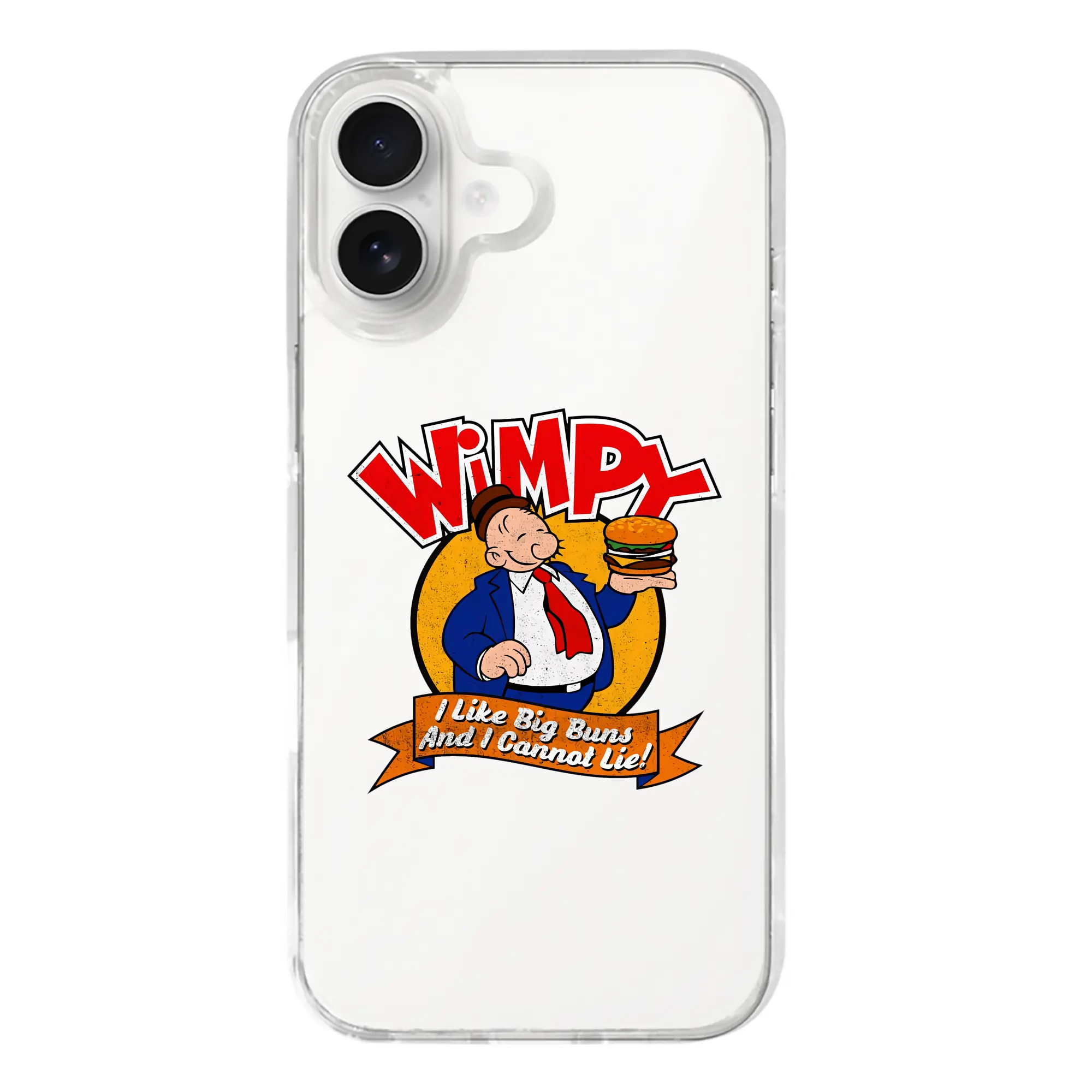 ポパイ グッズ ウィンピー - iPhone 17シリーズ 透明スマホケース – 薄型・耐衝撃・精密フィット保護カバー